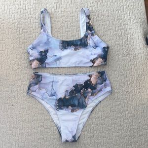 Shein marbled bikini